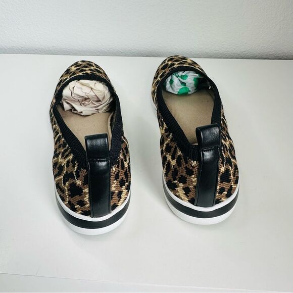 Aubrey Lynn Animal Print Knit Slip On Shoes Size 9 - Picture 2 of 6